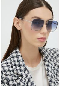 MARC JACOBS - Marc Jacobs okulary przeciwsłoneczne damskie. Kolor: niebieski #1
