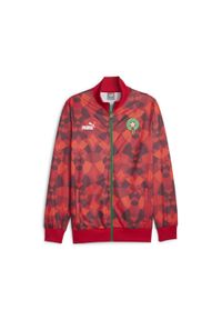 Puma - Kurtka z dresu Maroc Culture 2023. Kolor: czerwony. Materiał: dresówka