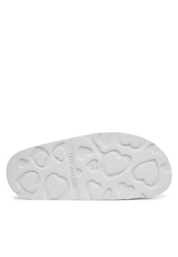 Love Moschino - LOVE MOSCHINO Klapki JA28014I1MIE0100 Biały. Kolor: biały. Materiał: skóra