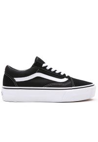 Buty Vans Platform Old Skool VN0A3B3UY281 - czarne. Okazja: na co dzień. Kolor: czarny. Materiał: guma, zamsz. Szerokość cholewki: normalna. Sezon: wiosna, lato. Obcas: na platformie. Model: Vans Old Skool