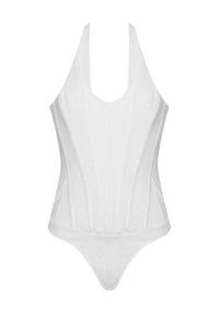 BARDOT Body Trey Halter Neck 60030TB Biały Slim Fit. Typ kołnierza: dekolt halter. Kolor: biały. Materiał: syntetyk #4