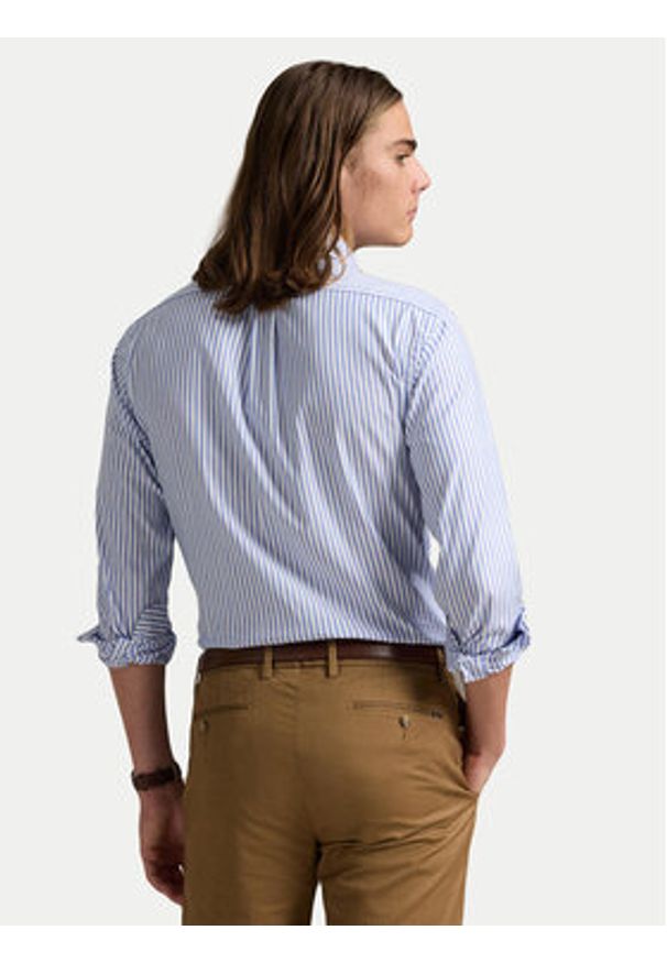 Polo Ralph Lauren Koszula 710886462003 Błękitny Custom Fit. Typ kołnierza: polo. Kolor: niebieski. Materiał: bawełna