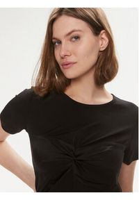 Sisley T-Shirt 3LRJL104Z Czarny Regular Fit. Kolor: czarny. Materiał: syntetyk #3