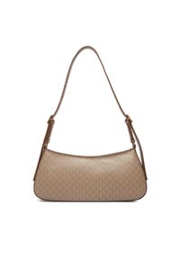 Calvin Klein Torebka Emblem Aop Small Shoulder Bag LV04F3324G Beżowy. Kolor: beżowy. Materiał: skórzane #1