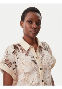 LOLA CASADEMUNT Koszula MS2515008 Écru Relaxed Fit. Kolor: kremowy. Materiał: syntetyk #2