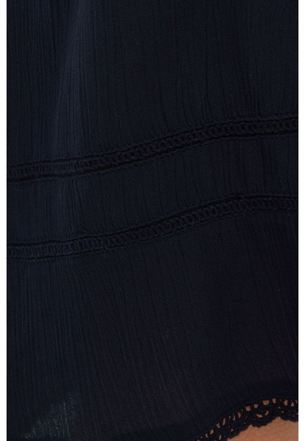Superdry sukienka kolor granatowy mini oversize. Kolor: niebieski. Materiał: koronka, tkanina. Długość rękawa: na ramiączkach. Typ sukienki: oversize. Długość: mini