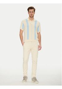 Blend Polo 20717954 Beżowy Regular Fit. Typ kołnierza: polo. Kolor: beżowy. Materiał: bawełna