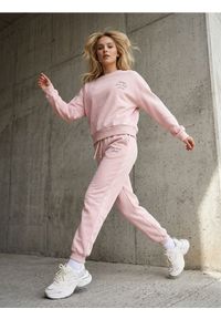 Sinsay - Spodnie jogger z miękkim wnętrzem - różowy. Kolor: różowy