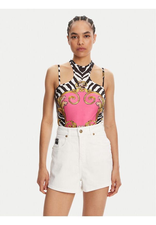 Versace Jeans Couture Body 78HAM2P0 Kolorowy Slim Fit. Materiał: syntetyk. Wzór: kolorowy