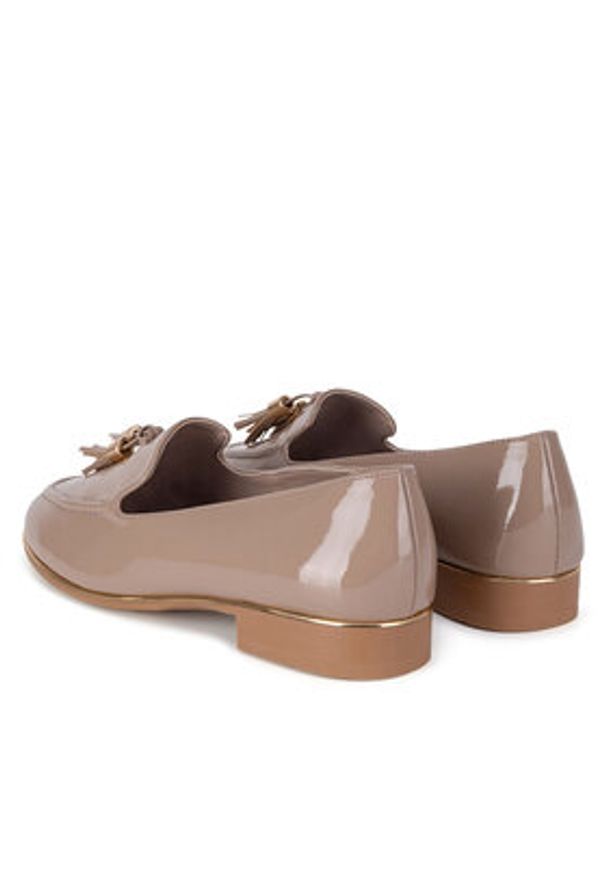 Clara Barson Loafersy CD24055-1 Beżowy. Kolor: beżowy. Materiał: materiał
