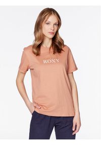 Roxy T-Shirt Noon Ocean ERJZT05490 Pomarańczowy Regular Fit. Kolor: pomarańczowy. Materiał: bawełna