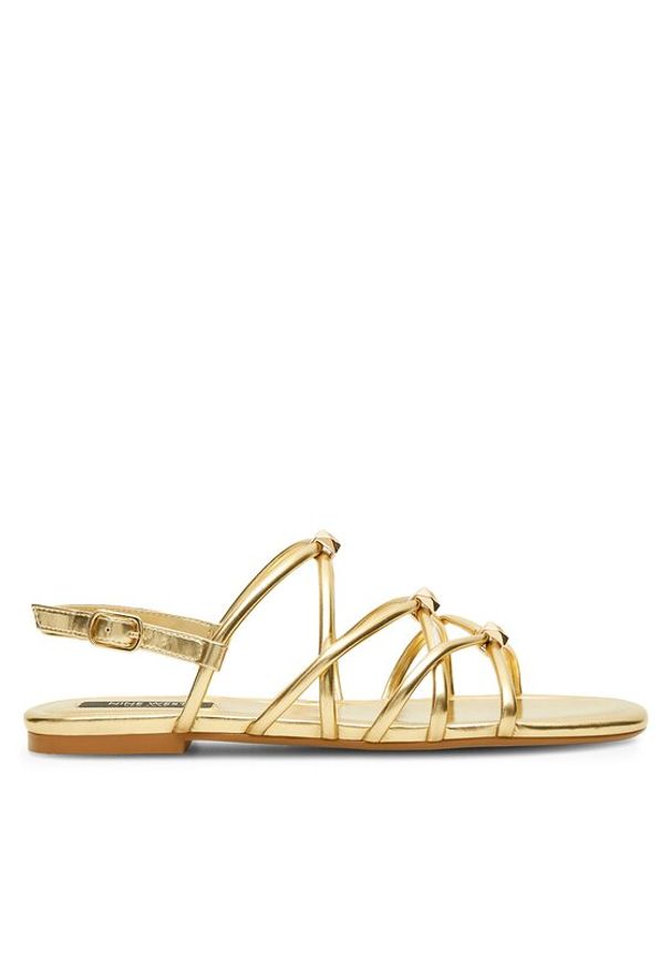 Nine West Sandały 123AL1737 Złoty. Kolor: złoty. Materiał: skóra
