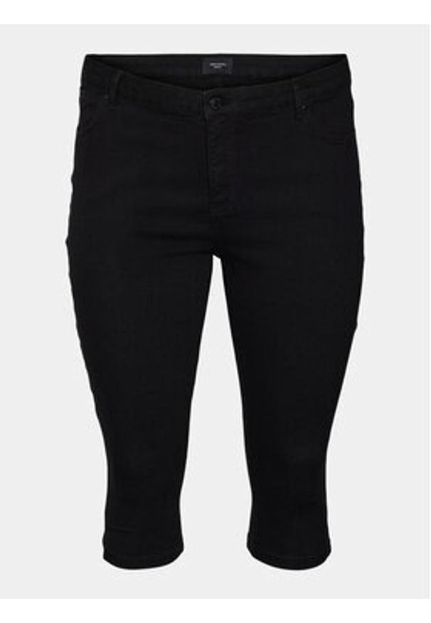 Vero Moda Curve Spodnie capri Cjune 10303171 Czarny Slim Fit. Kolor: czarny