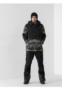 4f - Bluza snowboardowa z softshellu membrana 8 000 męska. Typ kołnierza: kaptur. Kolor: wielokolorowy. Materiał: dzianina, materiał, softshell. Sezon: zima. Sport: snowboard #2
