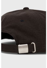 Volcom czapka bawełniana kolor czarny gładka. Kolor: czarny. Materiał: bawełna. Wzór: gładki #2