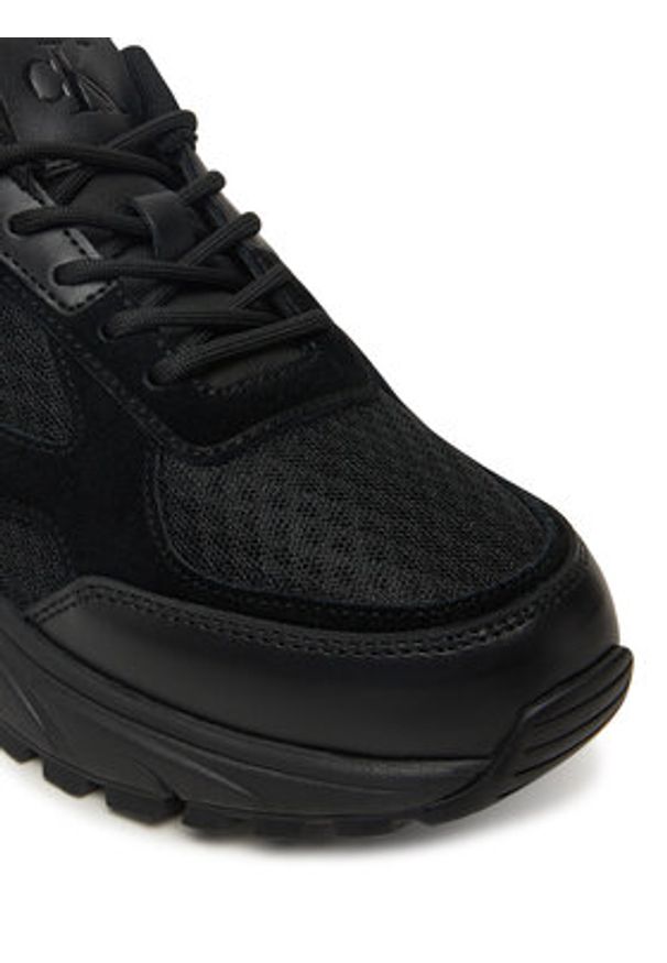 Calvin Klein Jeans Sneakersy Hike Runner Mesh Mix Ck YW0YW01994 Czarny. Kolor: czarny. Materiał: skóra