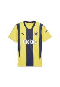 Puma - Męska koszulka domowa Fenerbahçe SK 24/25 PUMA Speed Yellow Blue Violet. Kolor: żółty, wielokolorowy, niebieski