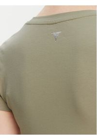 Guess T-Shirt W5GI08 J1314 Khaki Slim Fit. Kolor: brązowy. Materiał: bawełna