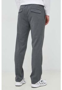 Sisley spodnie męskie kolor szary proste. Kolor: szary. Materiał: tkanina #3