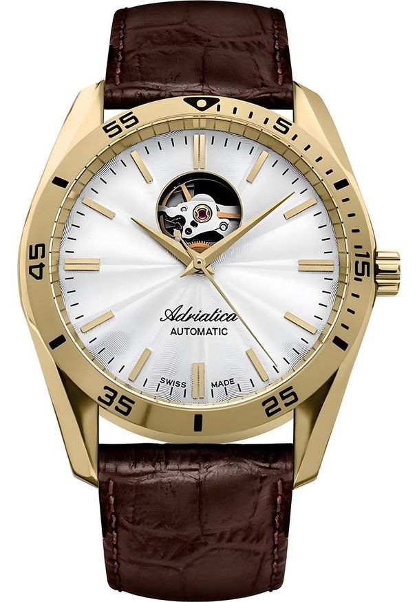 Zegarek Adriatica Zegarek męski Adriatica A8202.1B13AO brązowy. Kolor: brązowy