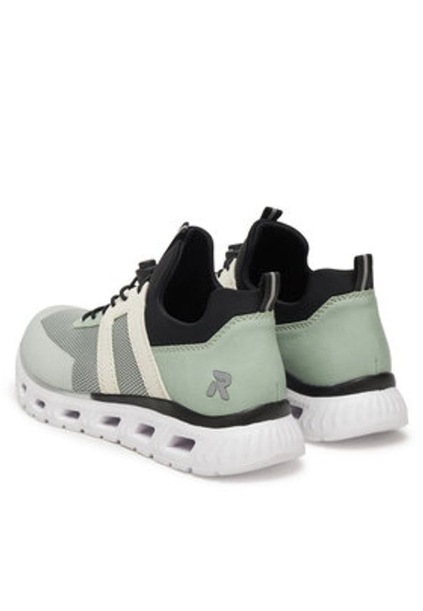 Rieker Sneakersy M6061-52 Zielony. Kolor: zielony. Materiał: materiał