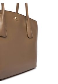 Calvin Klein Torebka Ck Medium Dome Tot LV04F3344G Beżowy. Kolor: beżowy. Materiał: skórzane #5