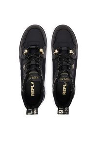 Replay - REPLAY Sneakersy Field W GWS9H .000.C0013L Czarny. Kolor: czarny. Materiał: skóra