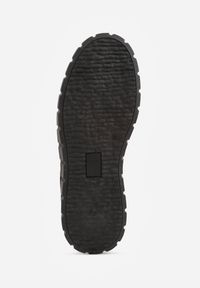 Renee - Czarne Sneakersy Vices na Platformie z Ozdobą i Napisem Leawen. Okazja: na co dzień. Kolor: czarny. Materiał: jeans. Wzór: aplikacja, napisy. Obcas: na platformie #8