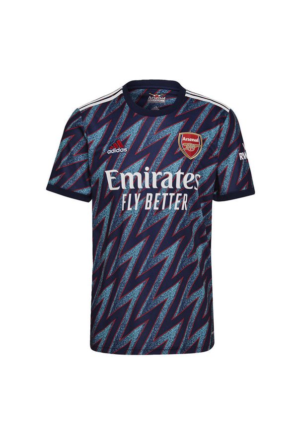 Adidas - Trzecia koszulka Arsenal 2021/22. Kolor: niebieski. Sport: piłka nożna