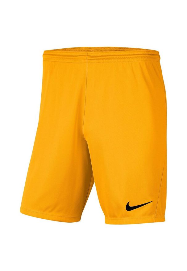 Spodnie piłkarskie męskie Nike Dry Park Iii. Kolor: żółty. Długość: krótkie. Sport: piłka nożna
