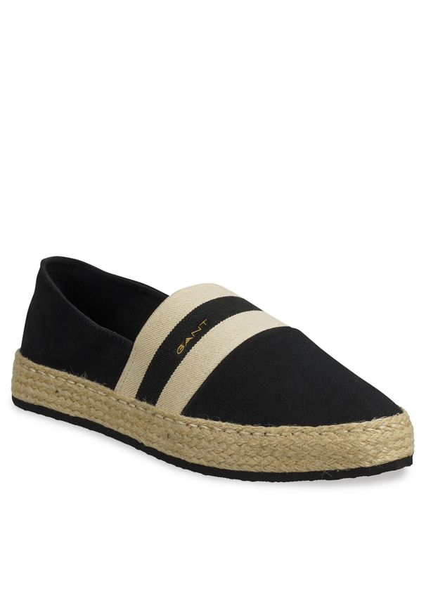 GANT - Espadryle Gant Raffiaville 26569821 Black G00. Kolor: czarny. Materiał: materiał