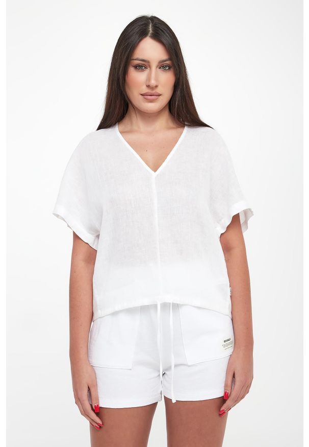 Ecoalf - Bluzka damska lniana Dora ECOALF. Materiał: len
