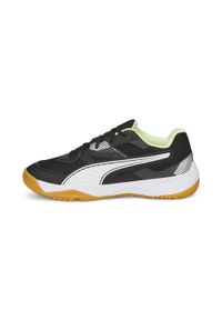 Puma - Buty do piłki ręcznej dziecięce PUMA Solarflash Jr II. Kolor: czarny, biały, wielokolorowy, żółty. Materiał: materiał, syntetyk, tkanina. Sport: piłka ręczna, turystyka piesza