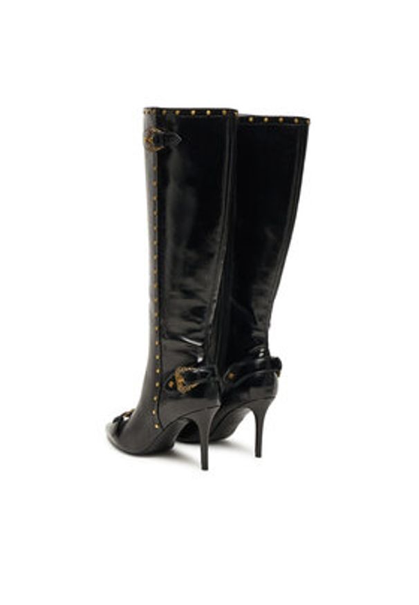 Versace Jeans Couture Kozaki 79VA3S58 ZSC35 Czarny. Kolor: czarny. Materiał: skóra