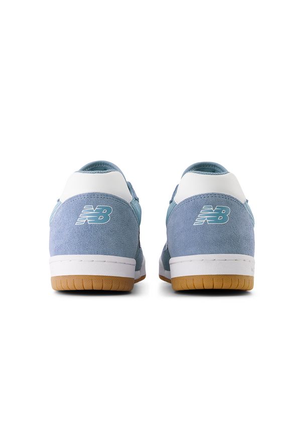 Buty męskie New Balance Numeric NM600BBG – niebieskie. Kolor: niebieski. Materiał: zamsz, materiał, dresówka, guma. Szerokość cholewki: normalna. Sport: fitness, skateboard, bieganie