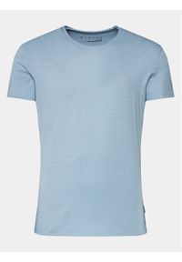 Sisley T-Shirt 3WF0S101K Błękitny Regular Fit. Kolor: niebieski. Materiał: bawełna