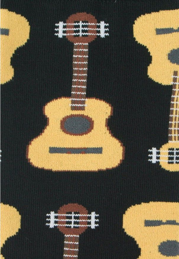 His Story - Tematyczne Skarpetki Bawełniane - Gitara Akustyczna. Kolor: żółty, złoty, wielokolorowy. Materiał: poliamid, bawełna, elastan