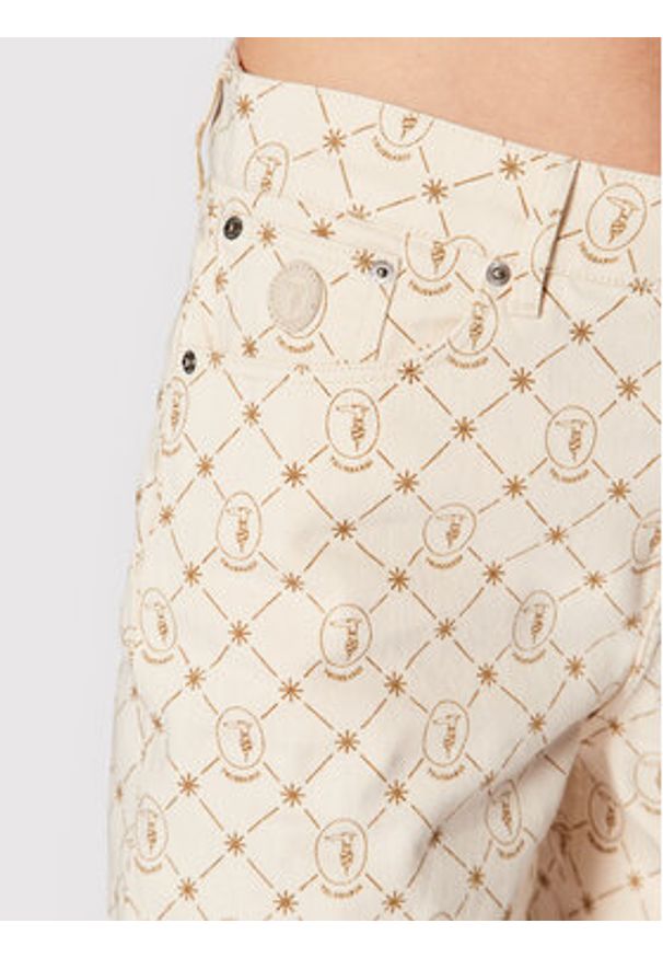 Trussardi Jeans - Trussardi Szorty jeansowe 56J00183 Beżowy Regular Fit. Kolor: beżowy. Materiał: bawełna