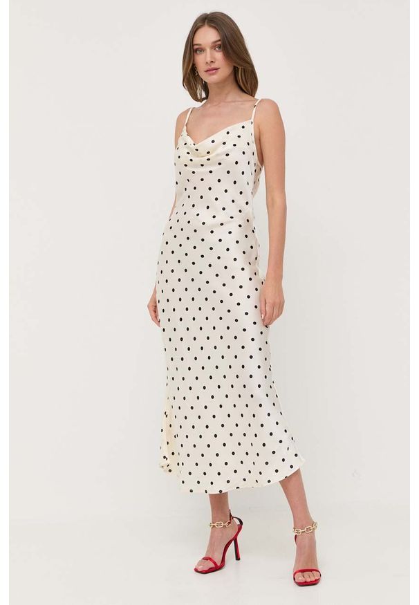 Guess sukienka kolor beżowy maxi prosta. Okazja: na co dzień. Kolor: beżowy. Długość rękawa: na ramiączkach. Typ sukienki: proste. Styl: casual. Długość: maxi