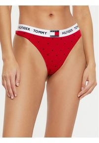 TOMMY HILFIGER - Tommy Hilfiger Stringi UW0UW05656 Czerwony. Kolor: czerwony. Materiał: bawełna