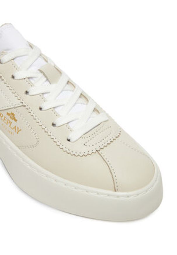 Replay - REPLAY Sneakersy Allen GWSE4 .000.C0002L Écru. Materiał: skóra
