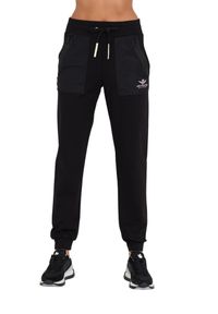 Aeronautica Militare - AERONAUTICA MILITARE Czarne spodnie dresowe Pantalone Flepa. Kolor: czarny. Materiał: dresówka #8
