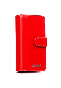 4U CAVALDI - Portfel damski 4U Cavaldi N113-APU-BL czerwony. Kolor: czerwony. Materiał: skóra ekologiczna