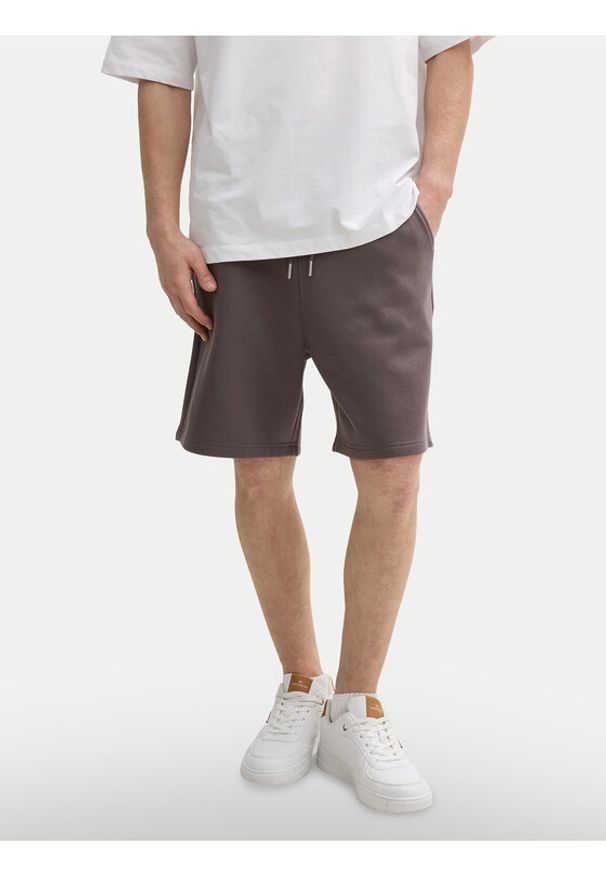 Tom Tailor Denim Szorty sportowe 1045584 Szary Regular Fit. Kolor: szary. Materiał: syntetyk, bawełna. Styl: sportowy