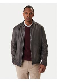 Milestone Kurtka skórzana Oliverio 611099 60770 Szary Regular Fit. Kolor: szary. Materiał: skóra #1