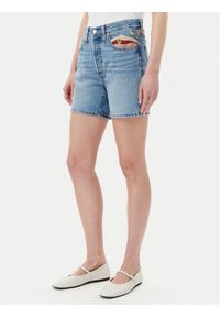 Levi's® Szorty jeansowe 501® 85833-0078 Błękitny Regular Fit. Kolor: niebieski. Materiał: bawełna