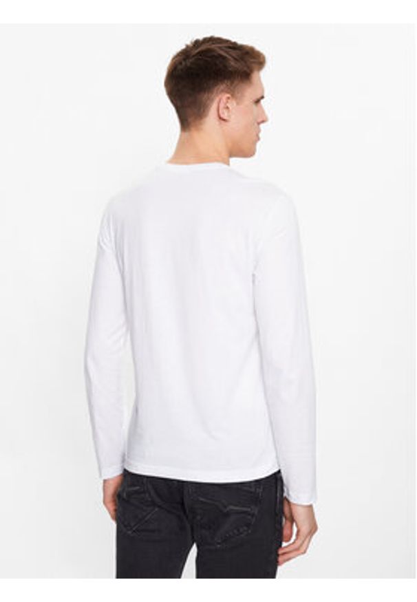 EA7 Emporio Armani Longsleeve 3RPT43 PJNTZ 1100 Biały Regular Fit. Kolor: biały. Materiał: bawełna. Długość rękawa: długi rękaw
