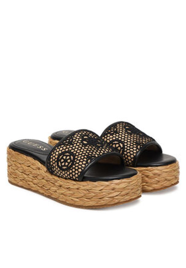 Guess Espadryle FLJBIA FAL04 Czarny. Kolor: czarny. Materiał: materiał