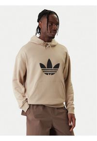 Adidas - adidas Bluza adicolor Trefoil KE0878 Beżowy Loose Fit. Kolor: beżowy. Materiał: bawełna #1