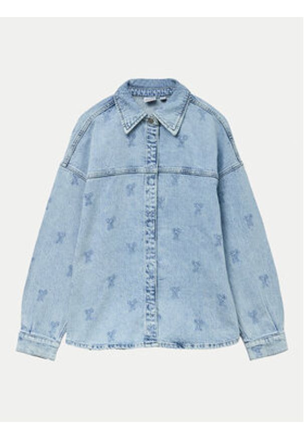 Vero Moda Koszula jeansowa Hayden 10326371 Niebieski Oversize. Kolor: niebieski. Materiał: bawełna